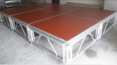 الصين Red 3 - Level Plywood Aluminum Stage Platform With Anti - Slip Board المزود
